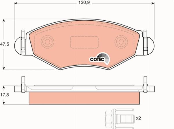 TRW GDB1500 - Гальмівні колодки, дискові гальма autozip.com.ua
