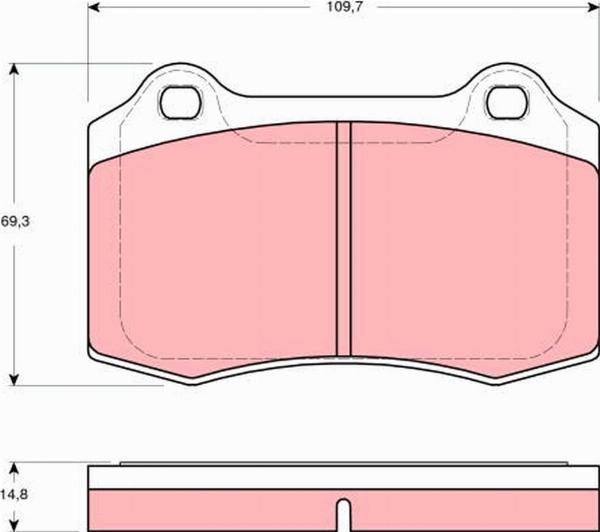 TRW GDB1513 - Гальмівні колодки, дискові гальма autozip.com.ua