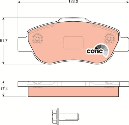 TRW GDB1589 - Гальмівні колодки, дискові гальма autozip.com.ua