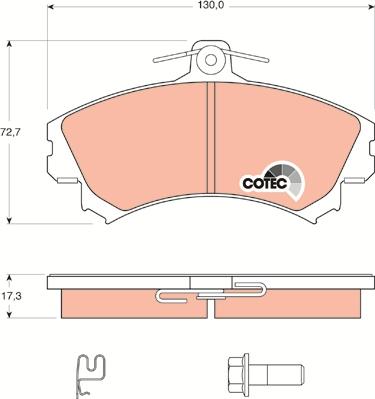 TRW GDB1584 - Гальмівні колодки, дискові гальма autozip.com.ua