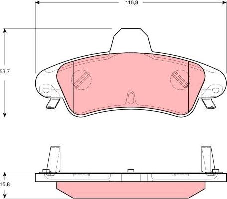 TRW GDB1580 - Гальмівні колодки, дискові гальма autozip.com.ua