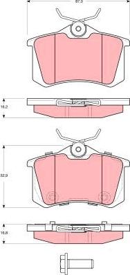 TRW GDB1587 - Гальмівні колодки, дискові гальма autozip.com.ua