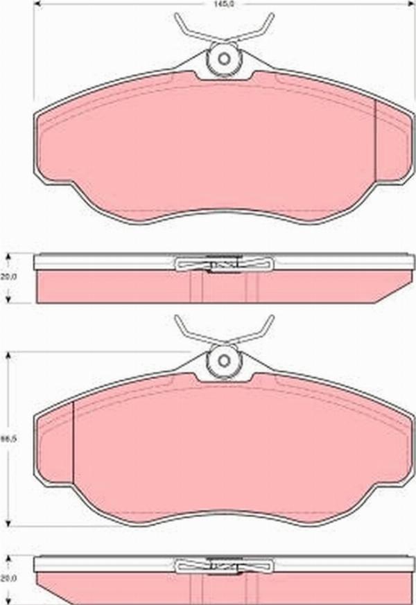 TRW GDB1539 - Гальмівні колодки, дискові гальма autozip.com.ua