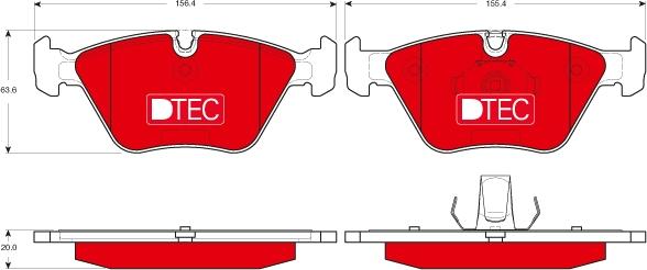 TRW GDB1531DTE - Гальмівні колодки, дискові гальма autozip.com.ua