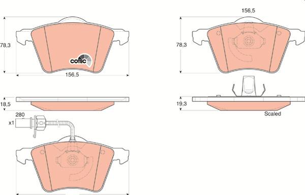 TRW GDB1538 - Гальмівні колодки, дискові гальма autozip.com.ua