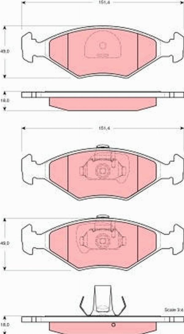 TRW GDB1533 - Гальмівні колодки, дискові гальма autozip.com.ua