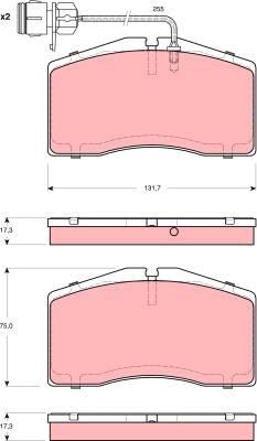 TRW GDB1523 - Гальмівні колодки, дискові гальма autozip.com.ua