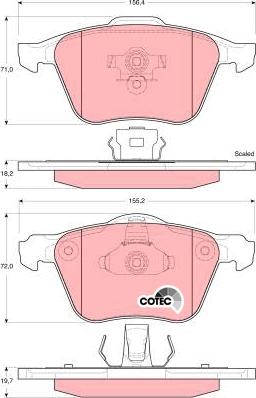 TRW GDB1576 - Гальмівні колодки, дискові гальма autozip.com.ua