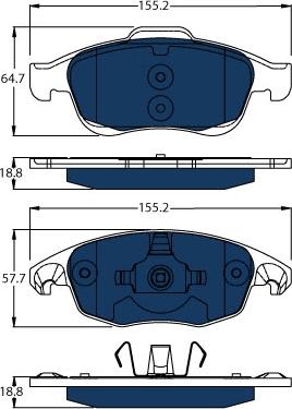 TRW GDB1690BTE - Гальмівні колодки, дискові гальма autozip.com.ua