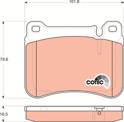 TRW GDB1693 - Гальмівні колодки, дискові гальма autozip.com.ua