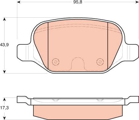 TRW GDB1646 - Гальмівні колодки, дискові гальма autozip.com.ua