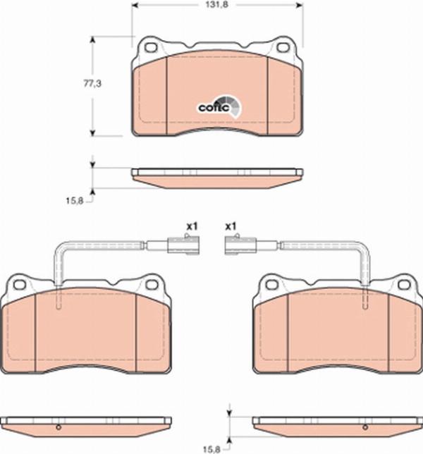 TRW GDB1648 - Гальмівні колодки, дискові гальма autozip.com.ua