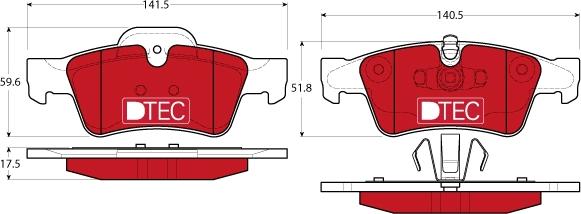 TRW GDB1643DTE - Гальмівні колодки, дискові гальма autozip.com.ua