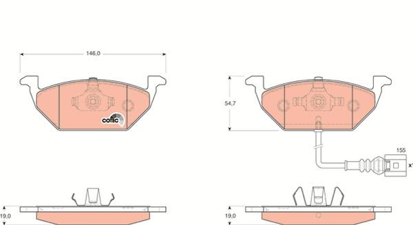 TRW GDB1658 - Гальмівні колодки, дискові гальма autozip.com.ua