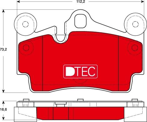 TRW GDB1653DTE - Гальмівні колодки, дискові гальма autozip.com.ua