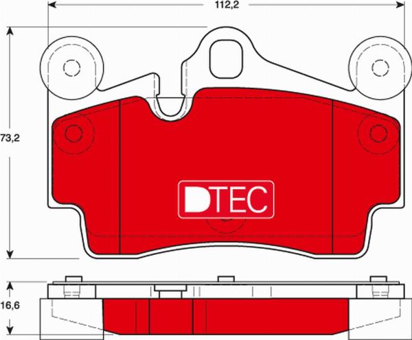 TRW GDB1653DTE - Гальмівні колодки, дискові гальма autozip.com.ua