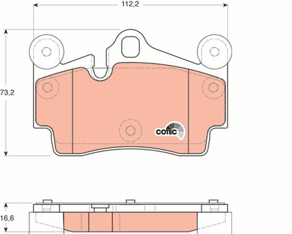 TRW GDB1653 - Гальмівні колодки, дискові гальма autozip.com.ua