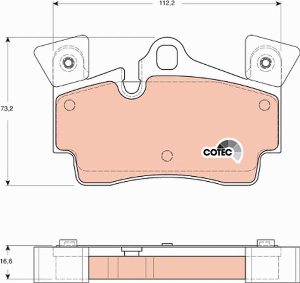 TRW GDB1652 - Гальмівні колодки, дискові гальма autozip.com.ua