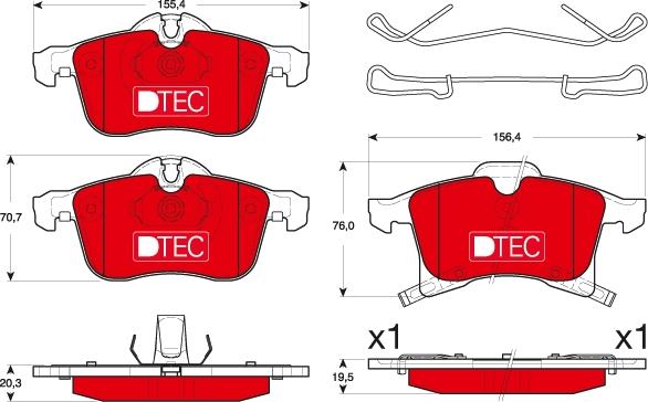 TRW GDB1668DTE - Гальмівні колодки, дискові гальма autozip.com.ua