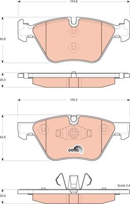 TRW GDB1662 - Гальмівні колодки, дискові гальма autozip.com.ua