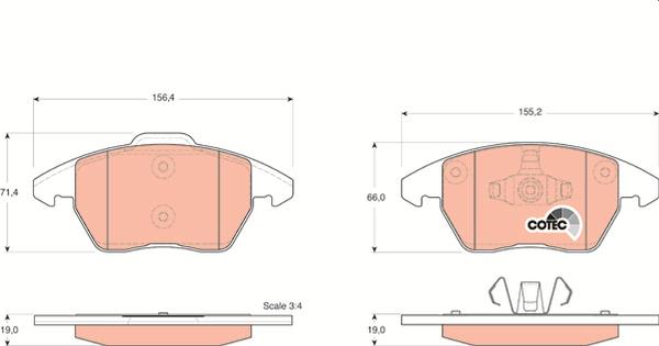 TRW GDB1605 - Гальмівні колодки, дискові гальма autozip.com.ua