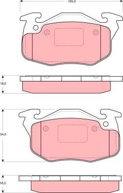 TRW GDB1615 - Гальмівні колодки, дискові гальма autozip.com.ua