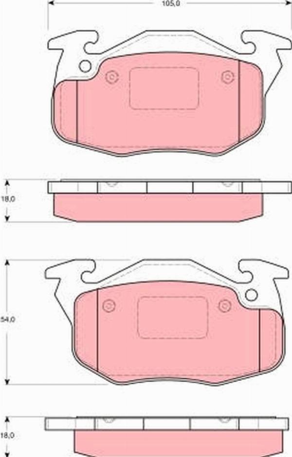 TRW GDB1615 - Гальмівні колодки, дискові гальма autozip.com.ua