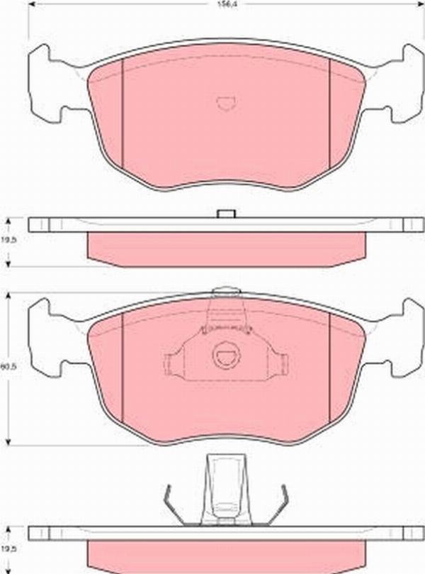 TRW GDB1618 - Гальмівні колодки, дискові гальма autozip.com.ua