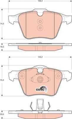 TRW GDB1684 - Гальмівні колодки, дискові гальма autozip.com.ua