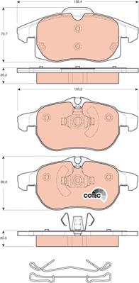 TRW GDB1686 - Гальмівні колодки, дискові гальма autozip.com.ua