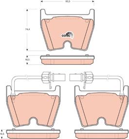 TRW GDB1688 - Гальмівні колодки, дискові гальма autozip.com.ua