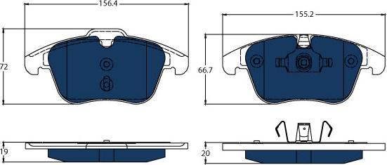 TRW GDB1683BTE - Гальмівні колодки, дискові гальма autozip.com.ua