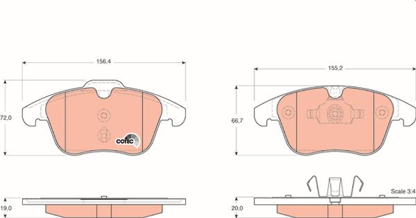 TRW GDB1683 - Гальмівні колодки, дискові гальма autozip.com.ua