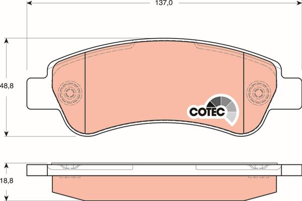 TRW GDB1682 - Гальмівні колодки, дискові гальма autozip.com.ua