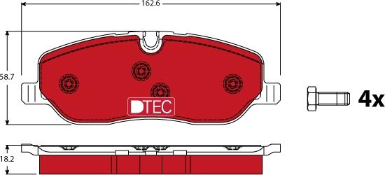 TRW GDB1631DTE - Гальмівні колодки, дискові гальма autozip.com.ua