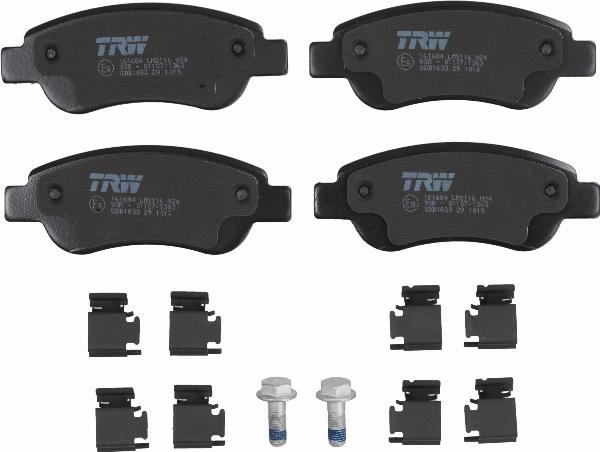 TRW GDB1633 - Гальмівні колодки, дискові гальма autozip.com.ua