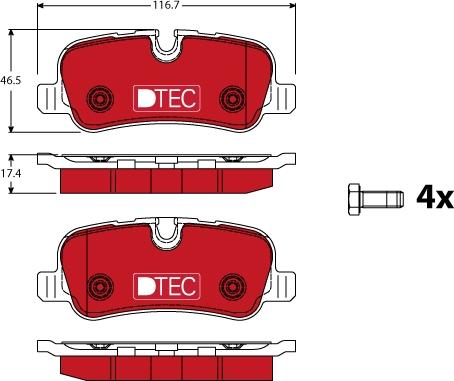 TRW GDB1632DTE - Гальмівні колодки, дискові гальма autozip.com.ua