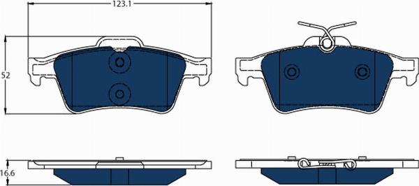 TRW GDB1621BTE - Гальмівні колодки, дискові гальма autozip.com.ua