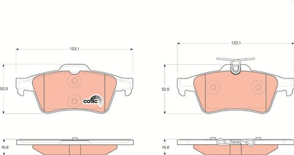 TRW GDB1621 - Гальмівні колодки, дискові гальма autozip.com.ua