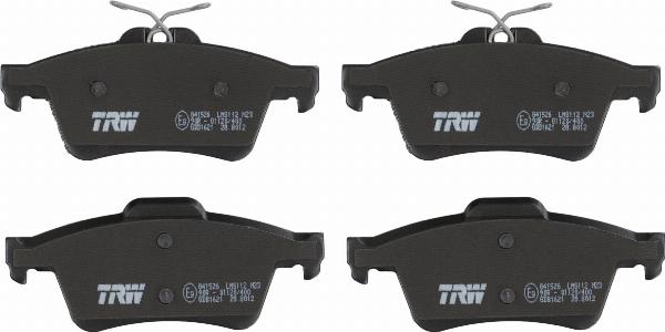 TRW GDB1621 - Гальмівні колодки, дискові гальма autozip.com.ua