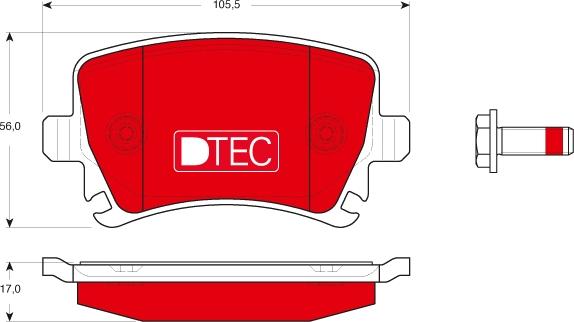 TRW GDB1622DTE - Гальмівні колодки, дискові гальма autozip.com.ua