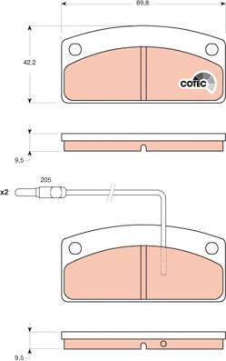 TRW GDB1679 - Гальмівні колодки, дискові гальма autozip.com.ua