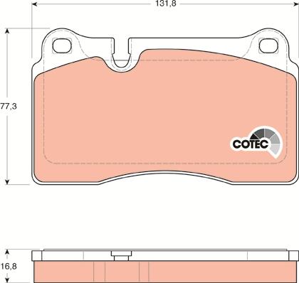 TRW GDB1670 - Гальмівні колодки, дискові гальма autozip.com.ua