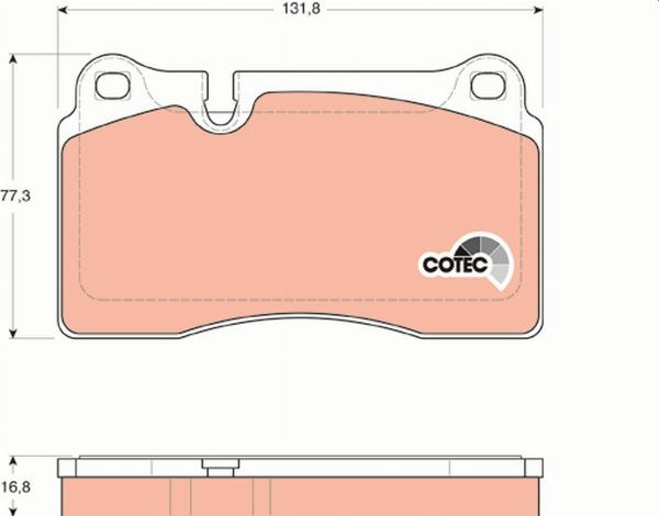 TRW GDB1670 - Гальмівні колодки, дискові гальма autozip.com.ua