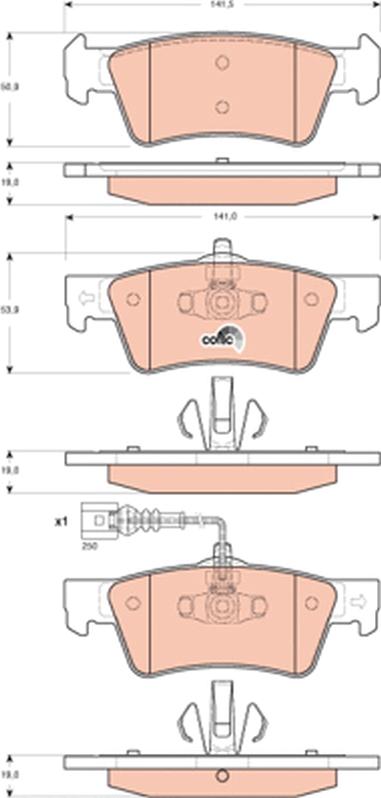 TRW GDB1671 - Гальмівні колодки, дискові гальма autozip.com.ua