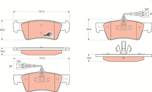 TRW GDB1672 - Гальмівні колодки, дискові гальма autozip.com.ua