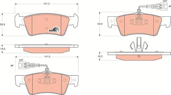 TRW GDB1672 - Гальмівні колодки, дискові гальма autozip.com.ua