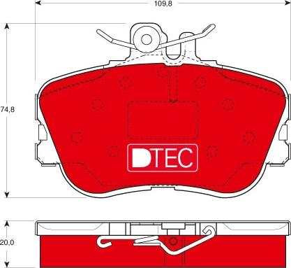 TRW GDB1094DTE - Гальмівні колодки, дискові гальма autozip.com.ua