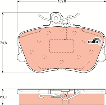 TRW GDB1094 - Колодка гальм. диск. MB C-CLASS W202 передн. вир-во TRW autozip.com.ua