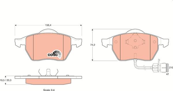 TRW GDB1049 - Гальмівні колодки, дискові гальма autozip.com.ua